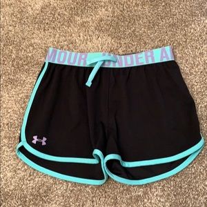 Black with teal, Under Armour shorts